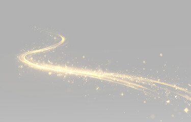 Golden magic light trail glowing sparkle comet trail fairy dust shooting star light streak glowing particles fantasy golden light © theladydarina