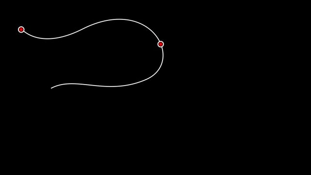 Regional tourist map route animation, alpha channel