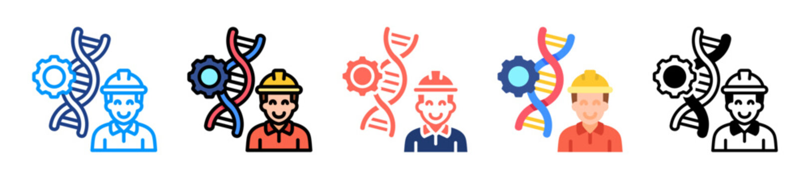 Biomedical Engineering Icon Sheet Multiple Style Collection 