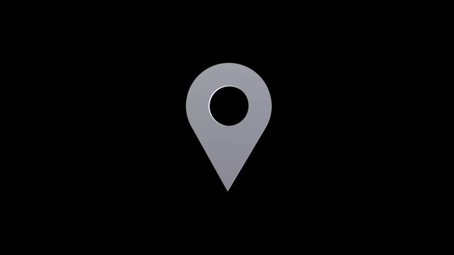 Location map pin pointer red icon 2d marker navigation symbol on transparent background travels and more. GPS location pointer motion video 