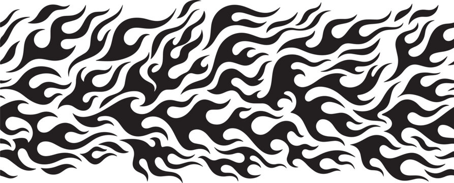 A Set Flame illustration of a burning fire design element on a white background