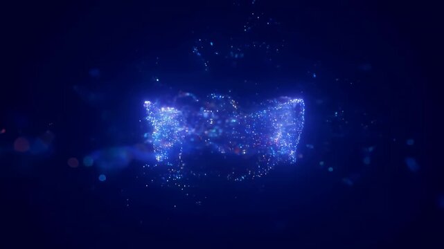 Futuristic Holographic Visualization of Quantum Particles in Motion