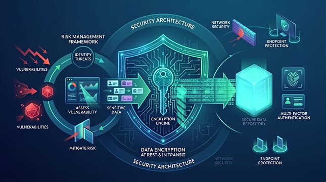 Modern Cybersecurity Architecture Visualizing Data Protection Strategies