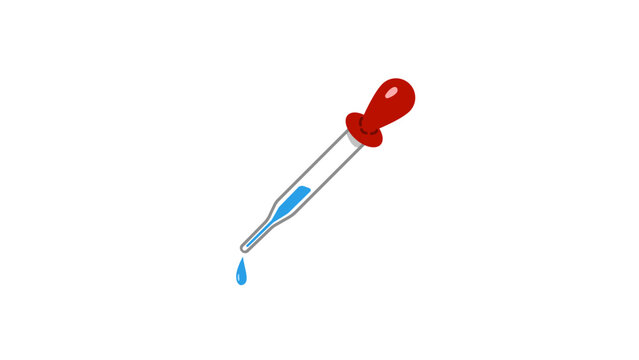 Laboratory Dropper with Liquid Vector Illustration