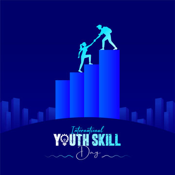 International Youth Skills Day Concept with Career Growth, Mentorship and Skill Development