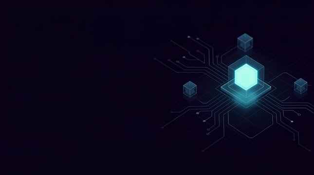 Futuristic Holographic Data Visualization Glowing Technology Concept
