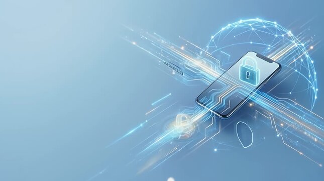 Secure Mobile Device Displaying Holographic Data Visualization