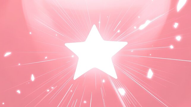 Glowing white star bursting with sparkles