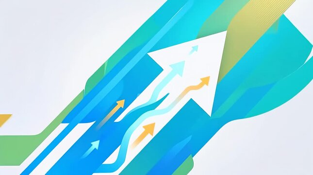 Dynamic Colorful Arrows Representing Growth and Progress