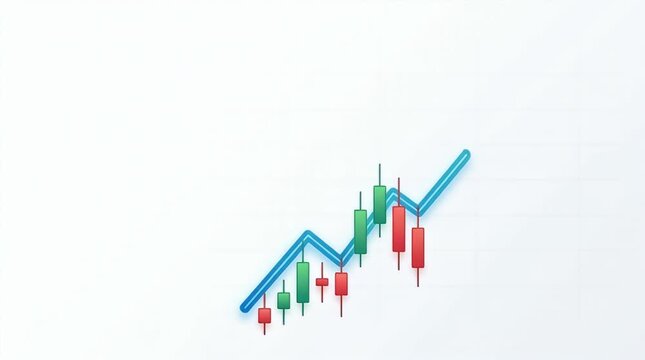 Modern Financial Chart Displaying Positive Growth Trend Visualization