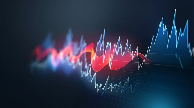 Dynamic Financial Data Visualization with Colorful Graphs and Trends