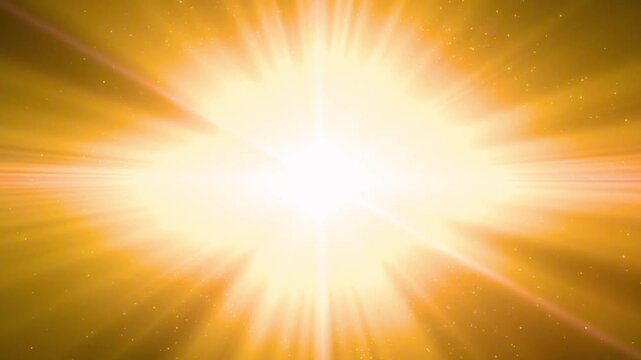 Bright Golden Sunburst Light Rays Radiant Glow Energy Flare Background For Design And Concept