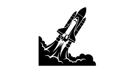 Rocket Ship Launching Into Space. © Queen