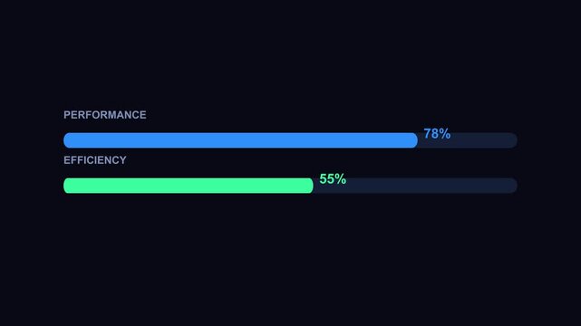 A circular pie chart with muted colors displays segmented data proportions against a dark black background.