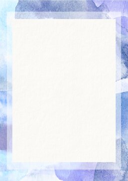 Soft Blue Watercolor Frame