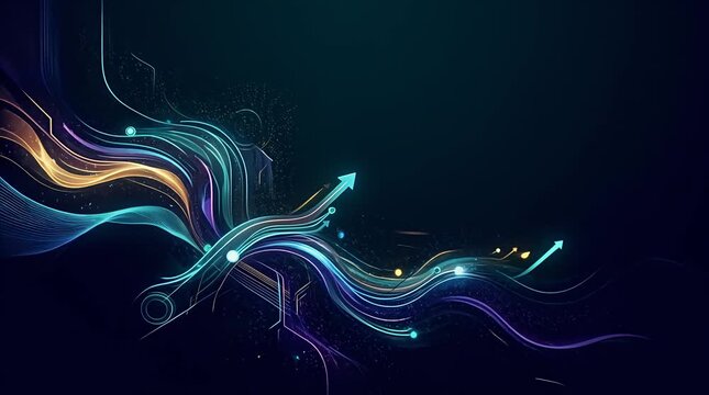 Dynamic Abstract Visualization of Flowing Data and Technology
