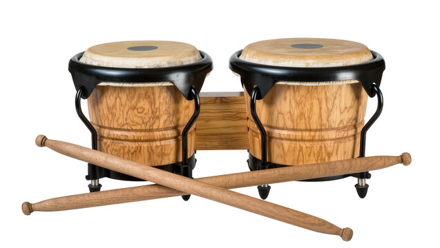 Pair of Bongo Drums with Drumsticks