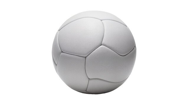 White soccer ball with textured panels