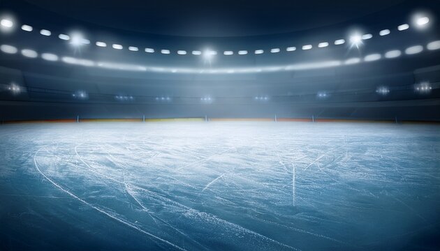 empty ice rink ice texture background for product display ice arena