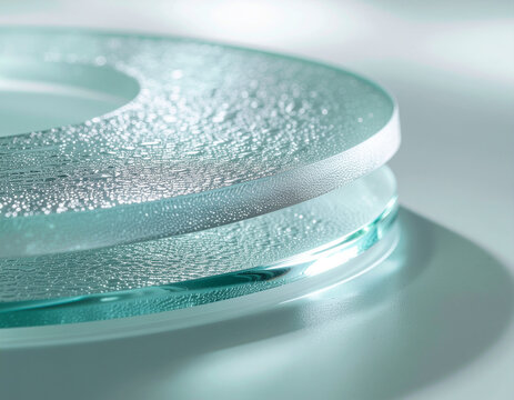 modern frosted glass abstract background with soft gradients and elegant translucent layers