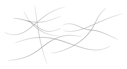 Fototapeta premium Minimalist abstract background with thin intersecting curved lines on a white surface.