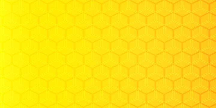Seamless Honeycomb Grid Background with Hexagonal Abstract Repeating Pattern Texture in Shades of Yellow and Orange. Simple Flat Vector Illustration for Graphic Design, Wallpaper, and Web.