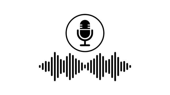 UntitledMicrophone with Sound Wave &ndash; Audio Recording Icon