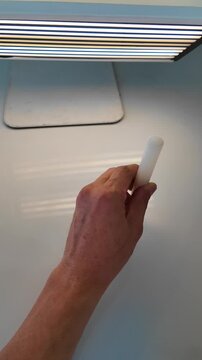 Removing dents on the car. PDR technology. Car body repair without painting.