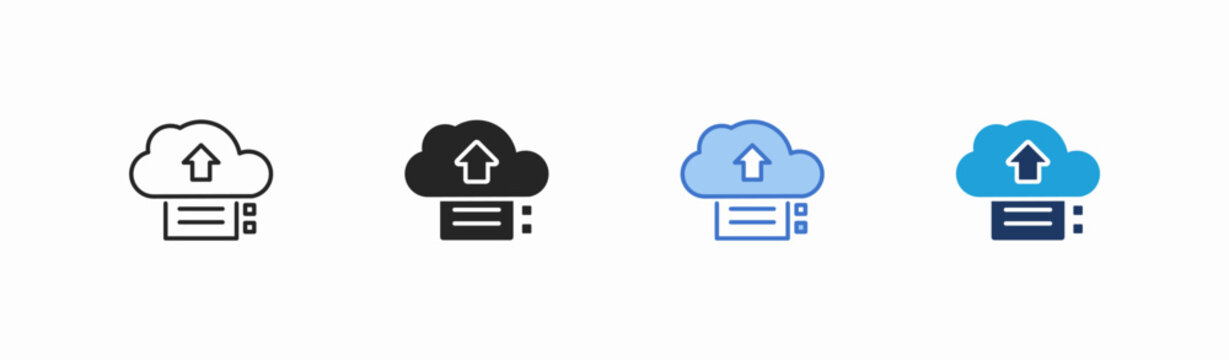 Set of cloud icon collection in multiple style. Icon suitable for web and mobile application