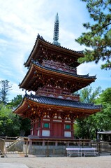 Naklejka premium 鶴林寺 三重塔