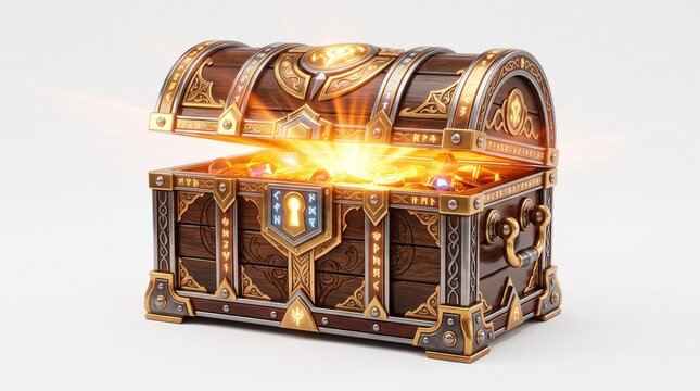 Glowing Fantasy Treasure Chest