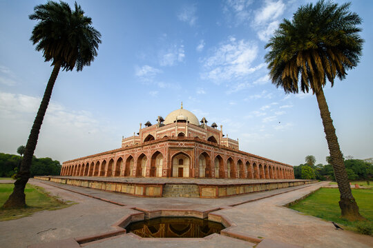 Humayun's Tomb in New Delhi, India. The tomb belongs to Mughal Emperor Mirza Nasir al-Din Muhammad, commonly known as Humayun.