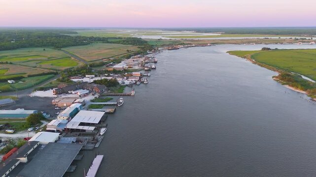 Aerial video of Bivalve in Port Norris right on the Maurice River.
