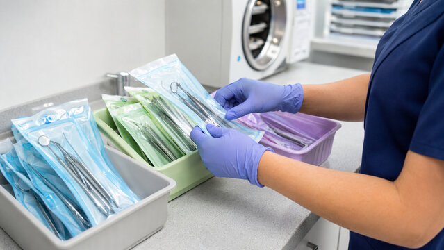 Dental assistant tracking instrument sterilization for modern