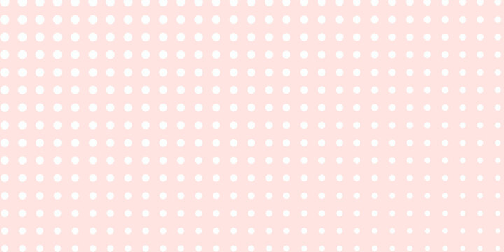 white polka dots pattern over misty rose useful as a background