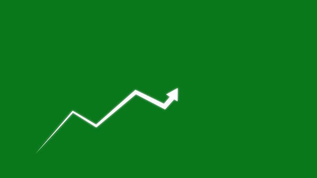 simple line rising grape with black background.Concept of growth and profit.achievement, and positive financial trends.representing financial growth business success performance improvement. 4k video
