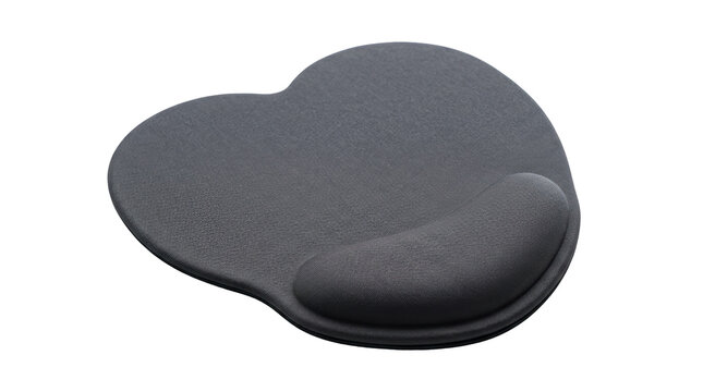 Ergonomic heart shaped mouse pad designed for comfort during computer use and to support wrist positioning