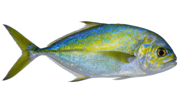 Yellowtail Kingfish with blue and yellow scales