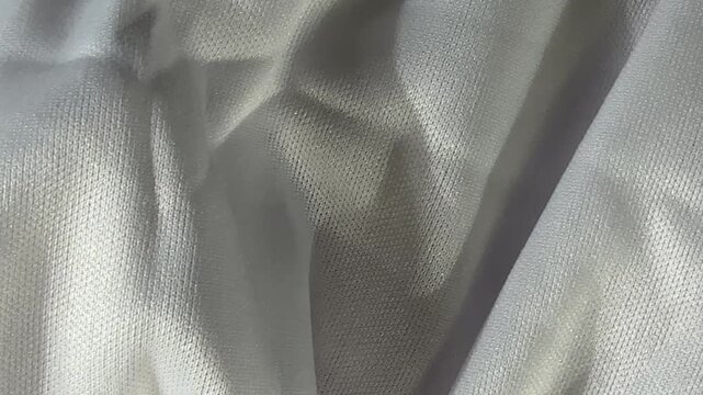 Textured white fabric close up