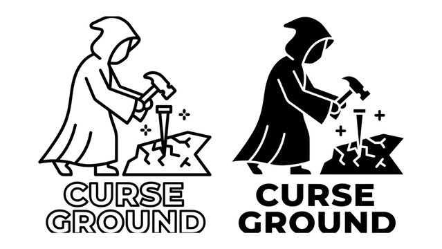 Mysterious Carver: A robed figure meticulously chisels ancient runes onto a stone slab, depicting a scene of enchantment and arcane power. The glyphs emanate an aura of mystery and intrigue.
