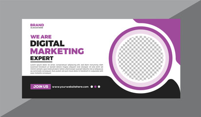 Naklejka premium Digital Marketing Expert Template for Social Media and Online Advertising