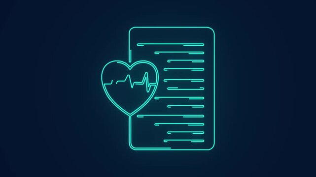 electronic health record and medical report animation