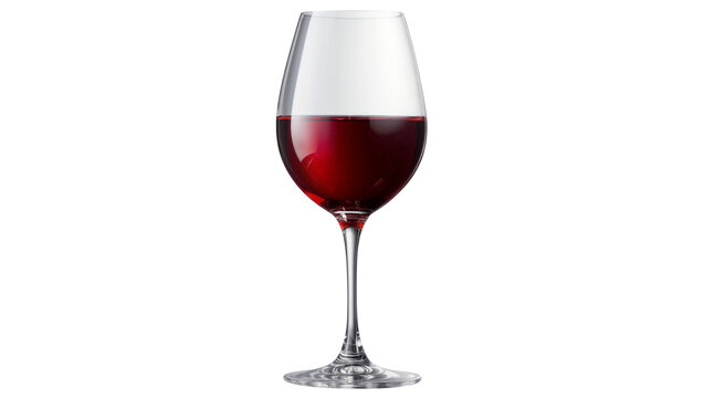 Red wine in clear glass goblet