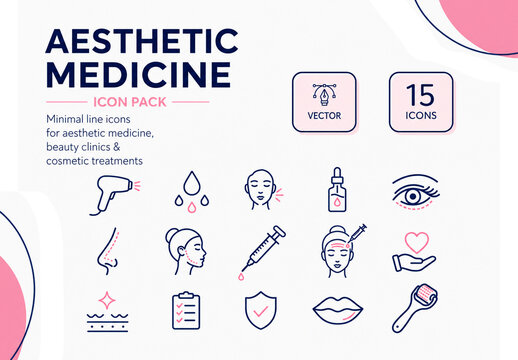 Aesthetic Medicine Icon Pack Set