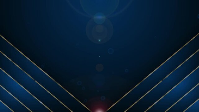 Dark abstract background with diagonal gold lines and soft light flare animation, modern elegant design for banner cover or luxury template
