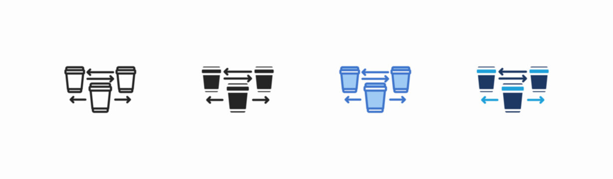 Set of sorting icon collection in multiple style. Icon suitable for web and mobile application