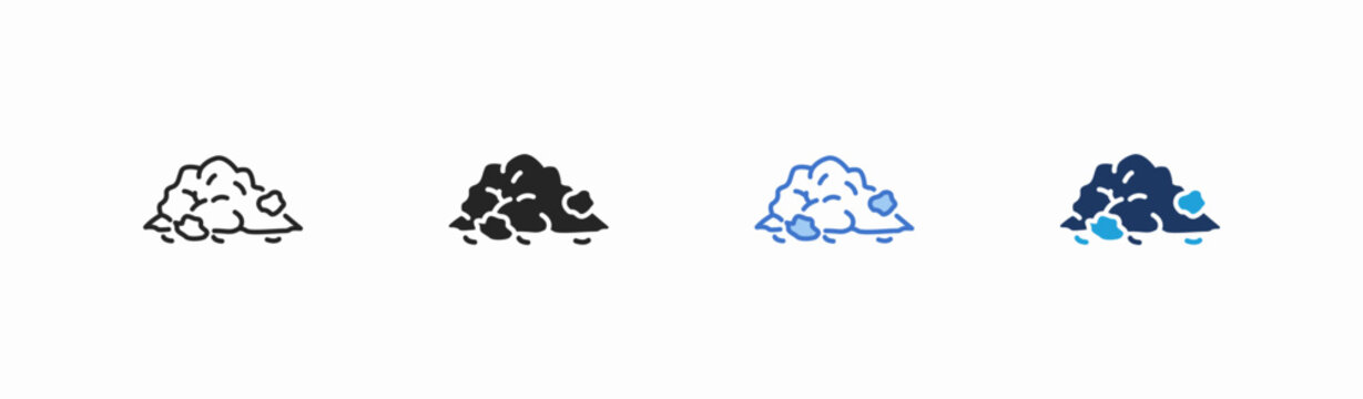 Set of landfill icon collection in multiple style. Icon suitable for web and mobile application