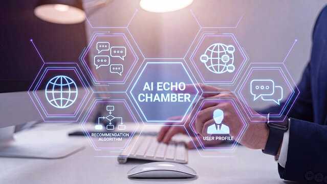 AI echo chamber and algorithmic filter bubble effect on digital user profiles through biased recommendation engine and social media network information isolation