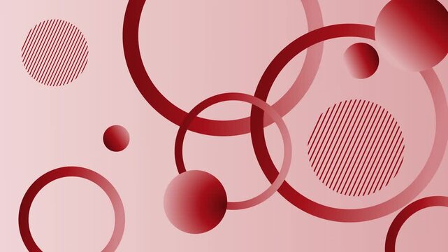 Abstract geometric rings on gradient background animation
