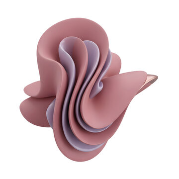 3D render of a pink hand with fingers extended